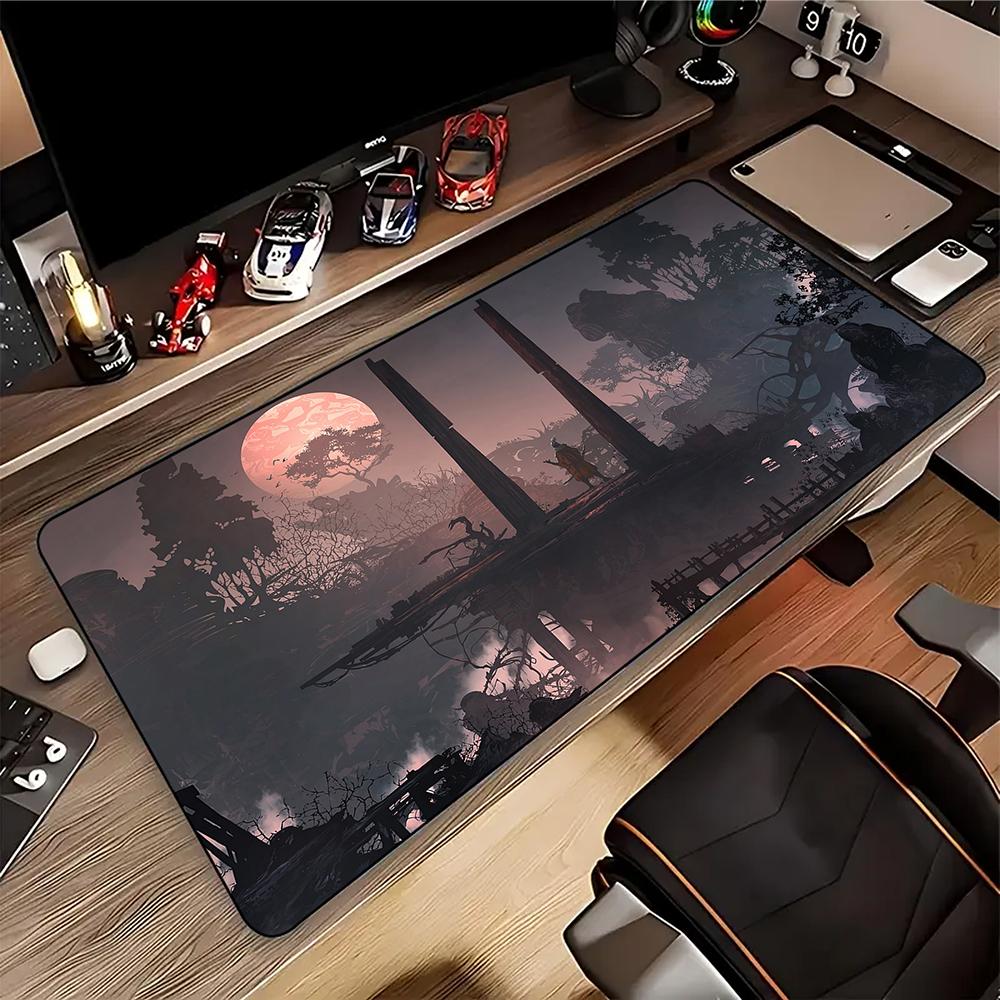 Japanese Great Wave OffChinese Style Dragon Mouse Pad for Gamer Setup Gaming Mousepad Rubber Keyboard Pads Pc Desk Mat xcm