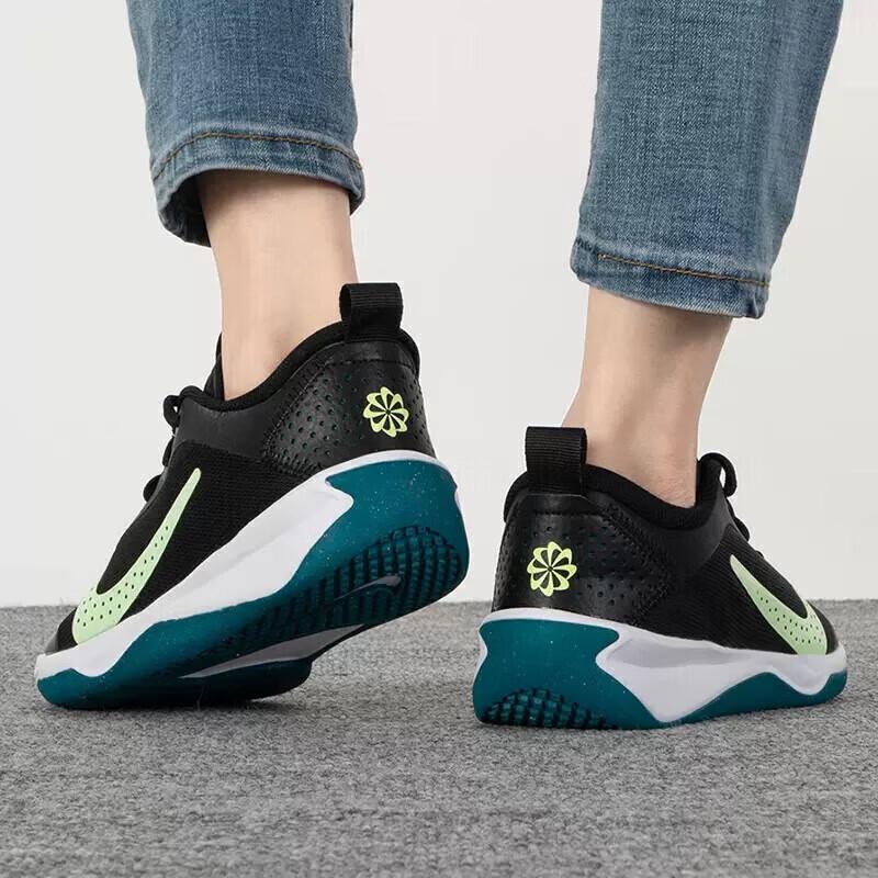 Nike Omni Multi-Court GS Black Bright Spruce Kids Sneakers White Barely-Volt DM9027-003