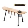 OEING Foldable Camping Table with Integrated Charcoal Stove