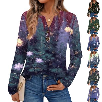 Женские рубашки с принтом, с длинным рукавом, элегантные повседневные топы, модные рубашки, топы
