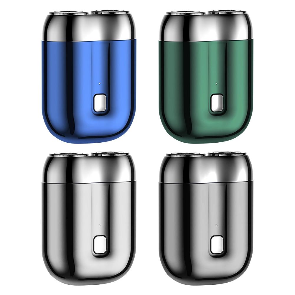 Mini Dual-Head Electric Razor Rechargeable Beard Shaver Washable Pocket Shaver for Men Home Travel