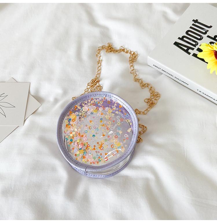 Flowing Children Sand Sequins Transparent Single Shoulder Chain Bag Shoulder