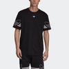adidas originals Outline Tee Round Neck Short Sleeve Black Men's DU8145