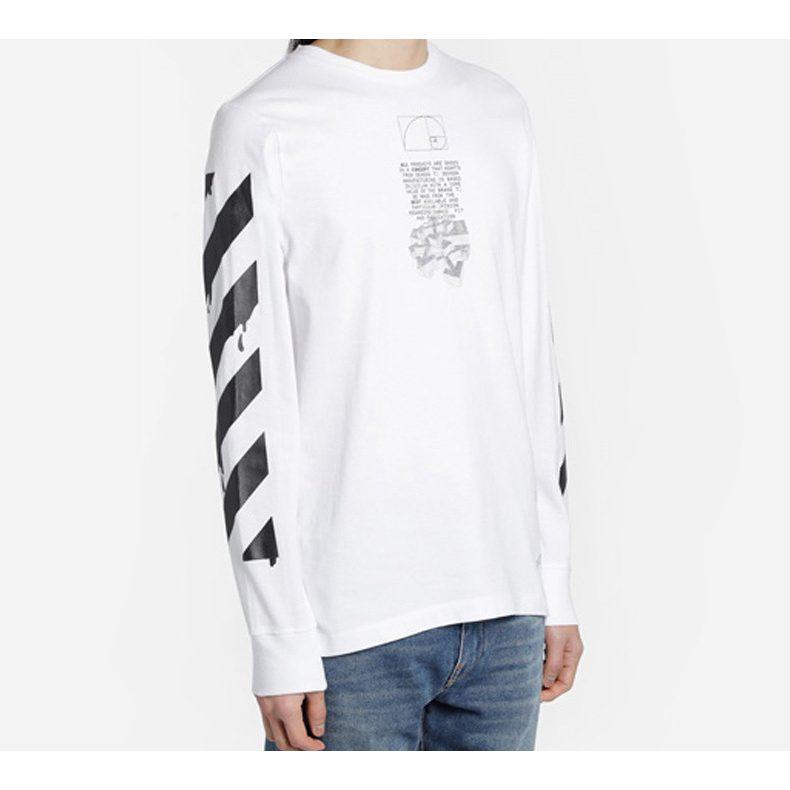OFF WHITE Хлопковая футболка с принтом 'Капающие Стрелы' OMAB001R201850050110