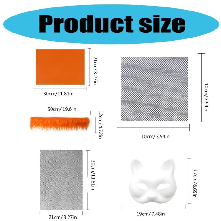 29/42 штуки Маска для лица животного кошки с пушистой отделкой, сетка для глаз для рисования, маска из белой бумаги, неокрашенная маска для маскарада