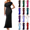 Women's Summer Fashion Sleeveless Strapless Tight Long Party Solid Color Dresses