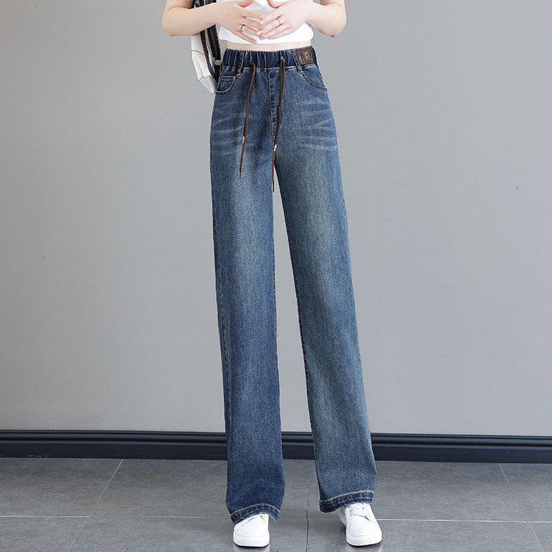 Женские джинсы с высокой талией, в стиле ретро, с широкими штанинами - Осень/Зима 2025 - Большие размеры и для миниатюрных