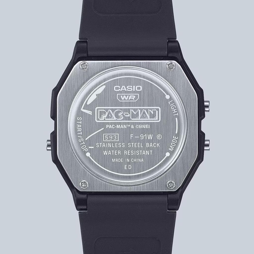 CASIO Digital Unisex Watch Collaboration Model Biomass Resin Band Black [Casio] PAC-MAN F-91WPC-1A