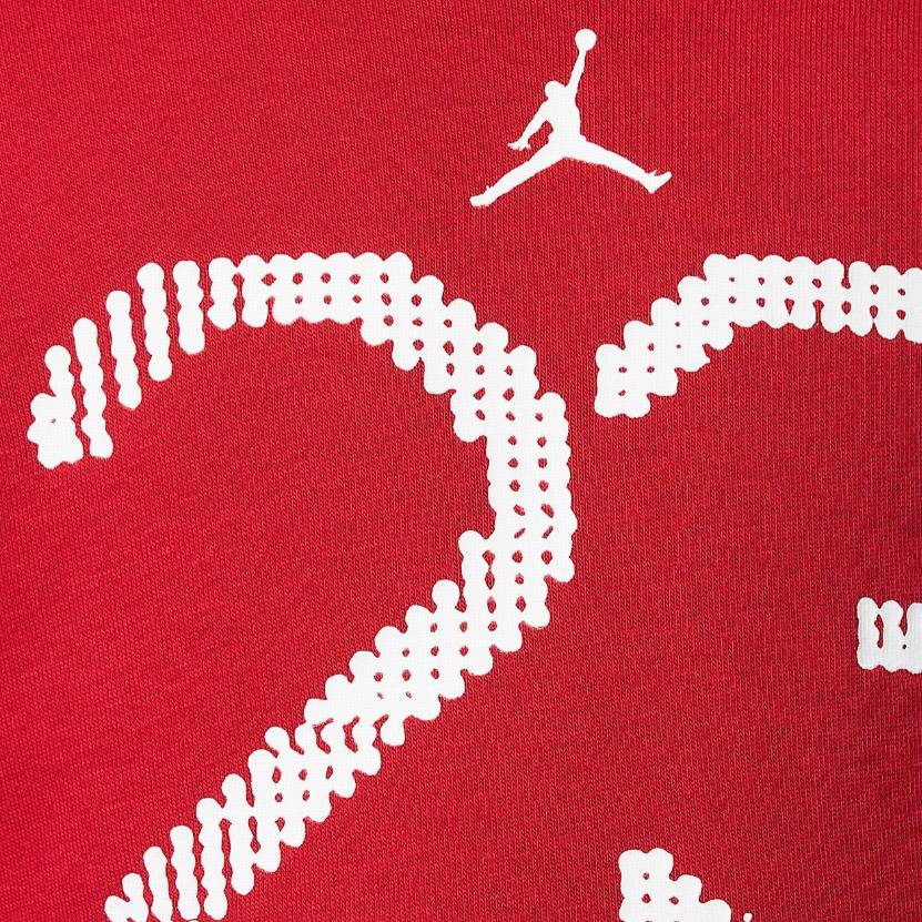 Jordan Повседневный спортивный костюм Серия Новогодних Преображений Удобный Дышащий Нежный к Коже Мягкий Фитнес Красный Детский костюм IF8888-687