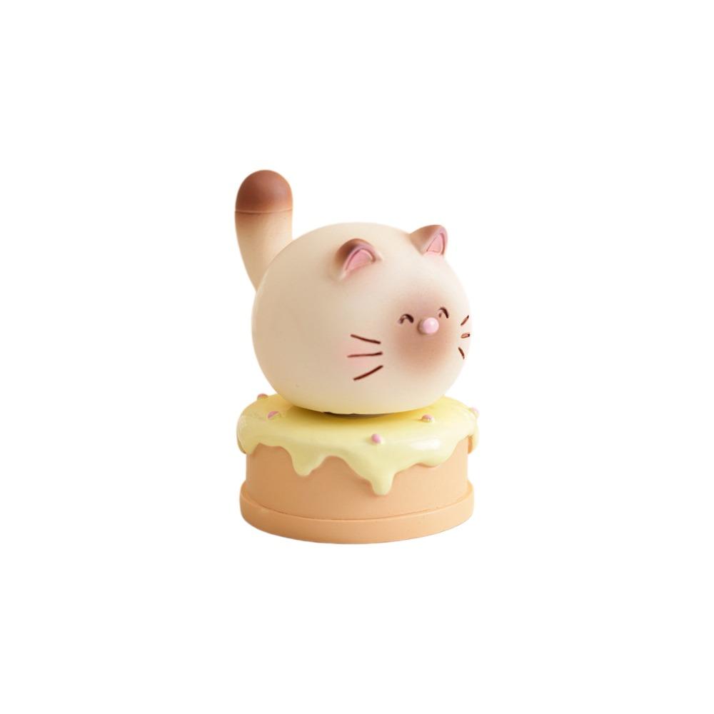 Exquisite Kitty Rotating Figurine Multicolor Table Ornament Cute Siamese Cat Statue Car Ornaments