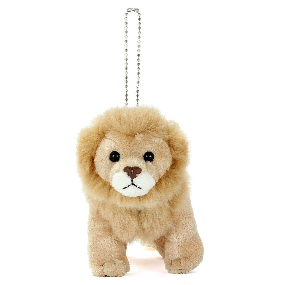 COLORATA Lion Plush Mascot Wild Animal with Cute Animal Keychain Doll Gift Christmas Present (Realistic Chain) (Twice Tested) /
