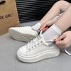 Pearl Women's High-End White Sneakers - Spring/Autumn Thick Sole, Height-Boosting, Versatile Sports Casual Shoes