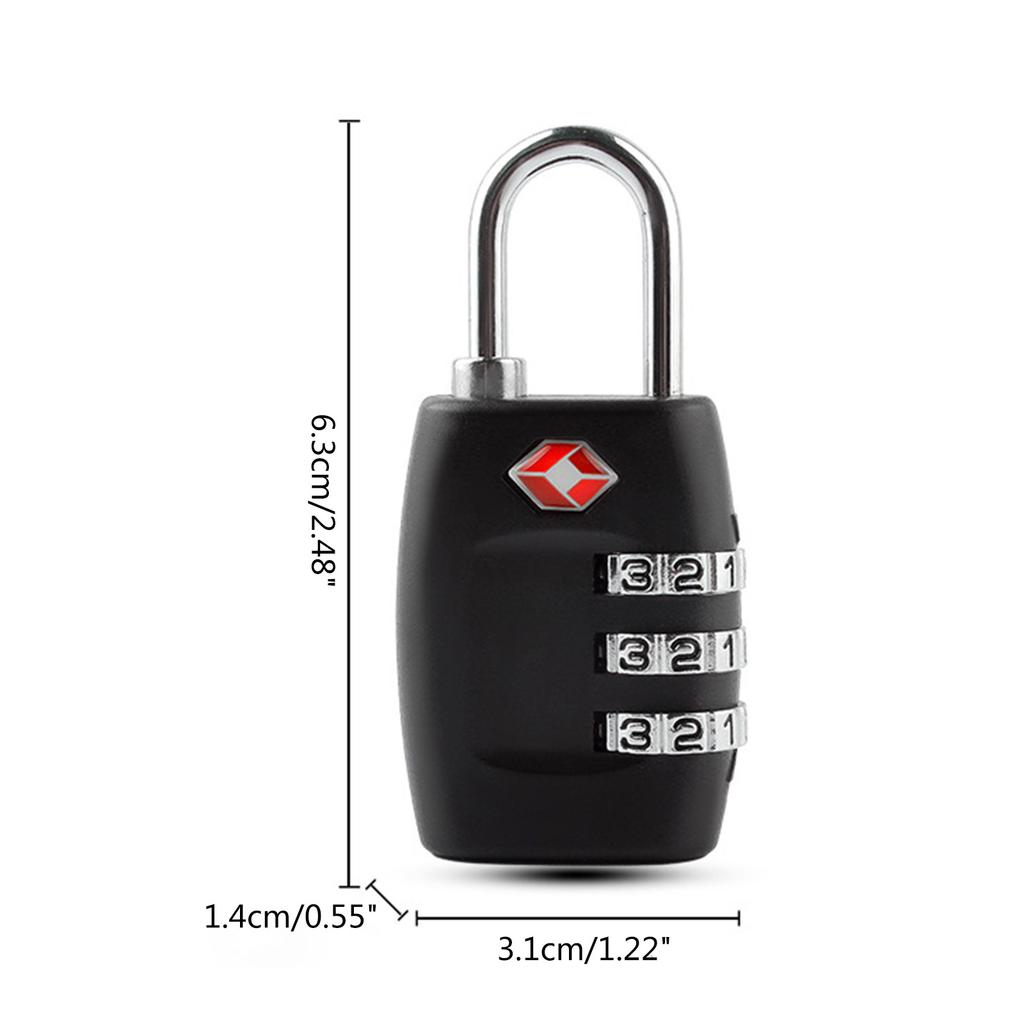 TSA Approved Luggage Locks Practical Suitcase Locks Travel Locks 3 Digit Combination Padlocks for Travel Bag Lockers Gym