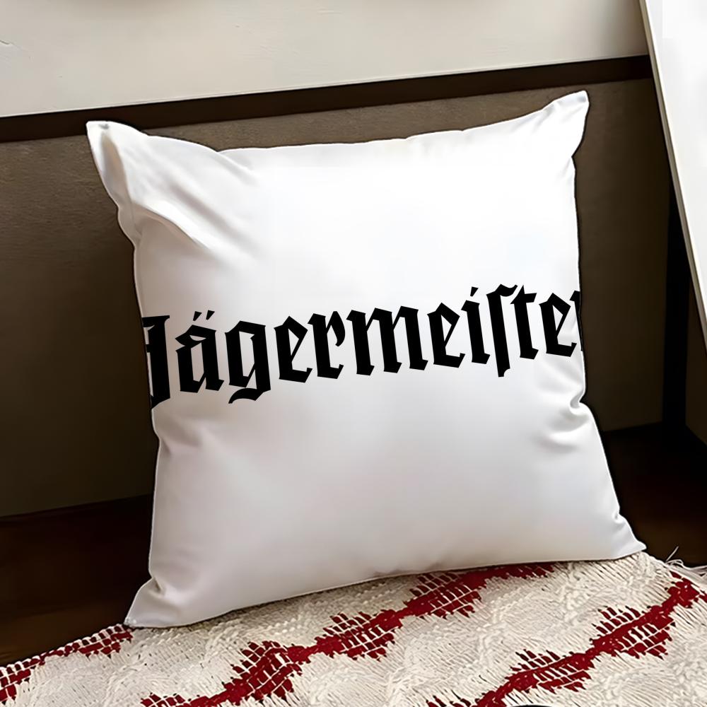 JJagermeister Cushion Cover Reversible Soft Durable Pillow Cover Home Car MultiScene Use for Daily Comfort