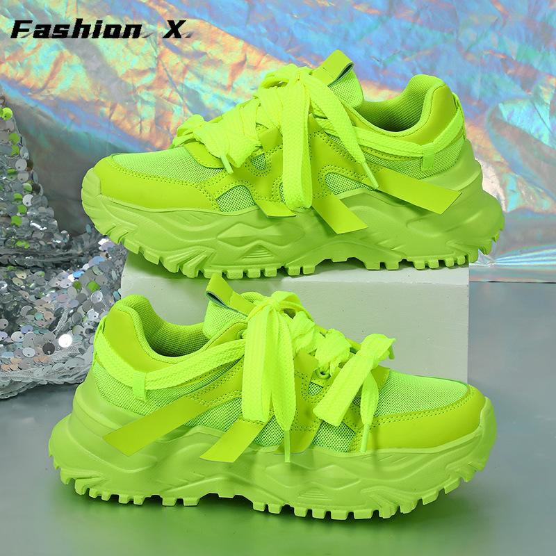 Розовые кроссовки на платформе, пара, толстая подошва, женская и мужская мода 2025 года, роскошные массивные туфли, теннисные туфли без застежек, повседневные весенние кроссовки