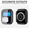 Tempered Glass Screen Protector Case Cover For Apple Watch Series 9 Ultra 8 7 6  4 3 2 1 SE 49MM 4MM 41MM 40MM 44MM 42MM 49 MM