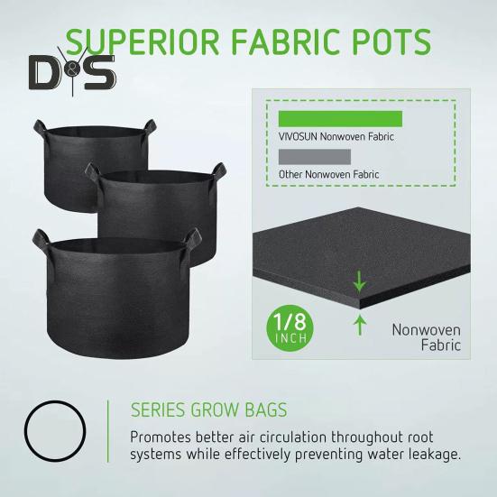 Тканевые мешки для выращивания растений Утолщенные войлочные мешки для выращивания растений с ручками Воздухопроницаемые мешки для посадки Горшки для выращивания цветов Помидоры Огурцы