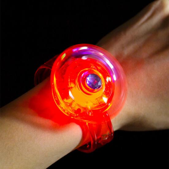 10 шт. светодиодных мигающих гироскопических часов для снятия стресса и беспокойства, регулируемых для детей и взрослых, мультяшных, цветных светящихся браслетов, игрушек, сувениров для вечеринок