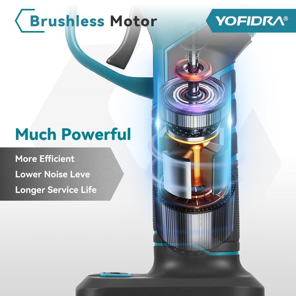 Yofidra 30 мм Бесщеточный Электрический Секатор 2 скорости Аккумуляторный Перезаряжаемый Кусторез Садовый инструмент Для аккумулятора Makita 21 В Штифт