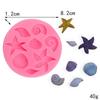 3D Mermaid Tail Seashell Seahorse Seaweed Turtle Dolphin Cake Decorating Tools Cupcake Topper Kitchen Marine Theme Fondant Mold