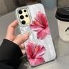 Розовая лилия Печатный чехол с жесткой задней панелью для Samsung Galaxy S25 Ultra S26 S23 S24 Plus S21 FE S22+ S26+ Ударопрочный чехол для телефона Девочка