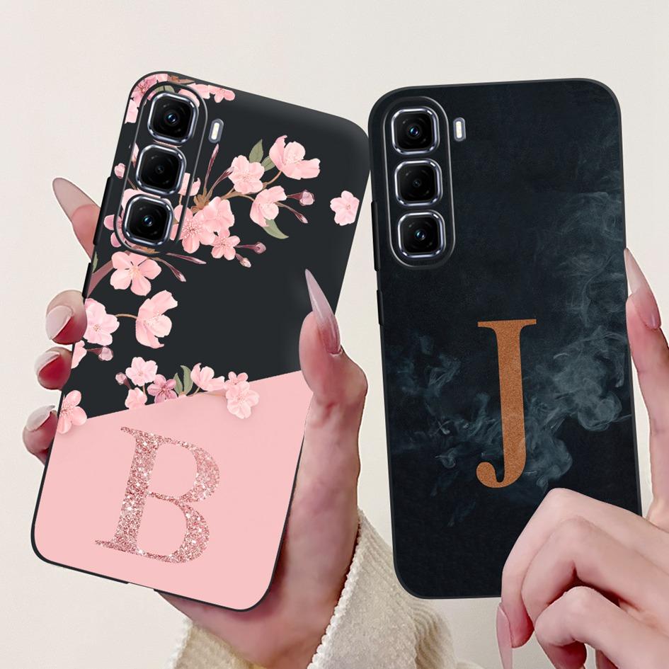 Для Infinix Hot 50 Pro Plus Чехол X6880 X6881 X6882 Силиконовый Чехол Модный Цветок Буквы Мягкий Funda Для Hot 50 Pro Hot50 4G Capa