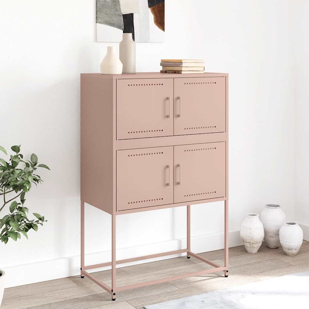 Pink Sideboard 68.5 x 38.5 x 107 cm Steel