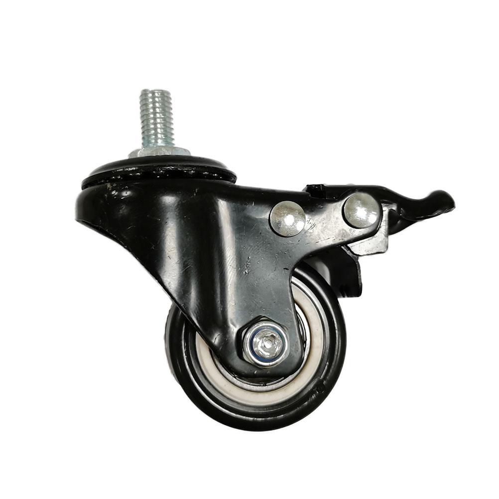 4Pcs 2 Inch M8x25mm 463LBS Universal Office Chair Caster Wheels Set Heavy Duty 2 Casters with Brake