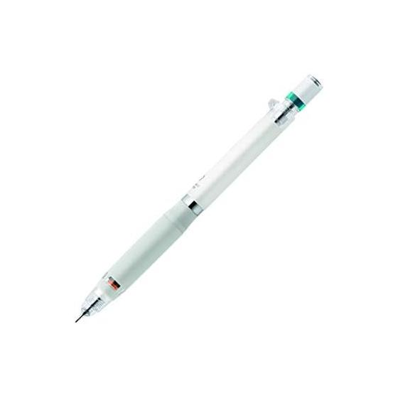 Механический карандаш Zebra DelGuard Type-ER, 0,5 мм, Белый (P-MA88-W) с системой DelGuard и ластиком Del-Eraser, Резиновая рукоятка
