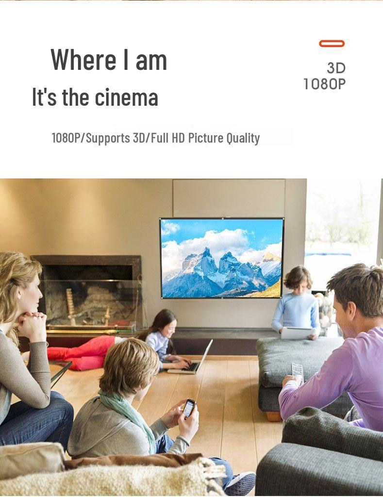 Portable Outdoor Foldable Projector Screen with Stand for Camping