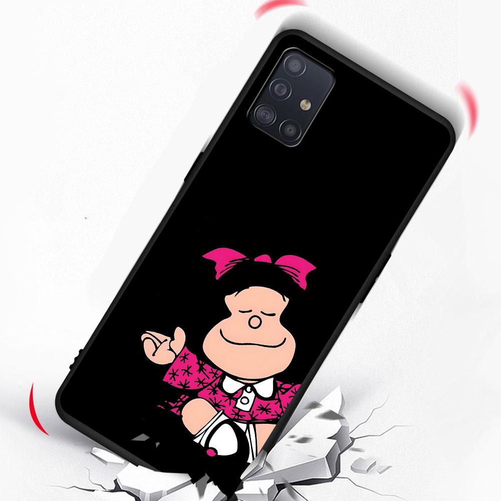 Cute Mafalda Case for Samsung Galaxy A51 A53 A54 A31 A52 A12 A13 A21s A22 A32 A11 A22 A33 A41 A52s A73 A14 A24 TPU Phone Cover