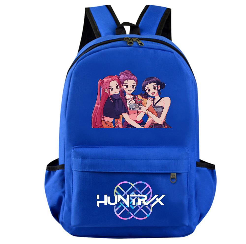 Аниме Мультфильм K-Pop Охотники на демонов Печатный рюкзак для подростка Студента Девочки Мальчика Сумка для книг Школьная сумка Женская Большая вместимость Водонепроницаемая Дорожная сумка Детский подарок