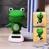 Солнечная батарея, трясущаяся голова, украшение для приборной панели, мультяшное животное, лягушка, окно, декор приборной панели автомобиля