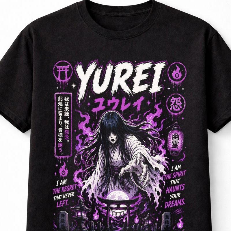 Yurei Japanese Ghost Horror Anime Gothic Graphic Unisex TShirt