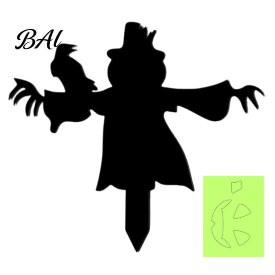 Reusable Garden Art Halloween Ghost Stake, Spooky Glow-in-The-Dark Yard Sign, Pumpkin Villa Lawn Accents Scarecrow Acrylic Decoration for Pathway