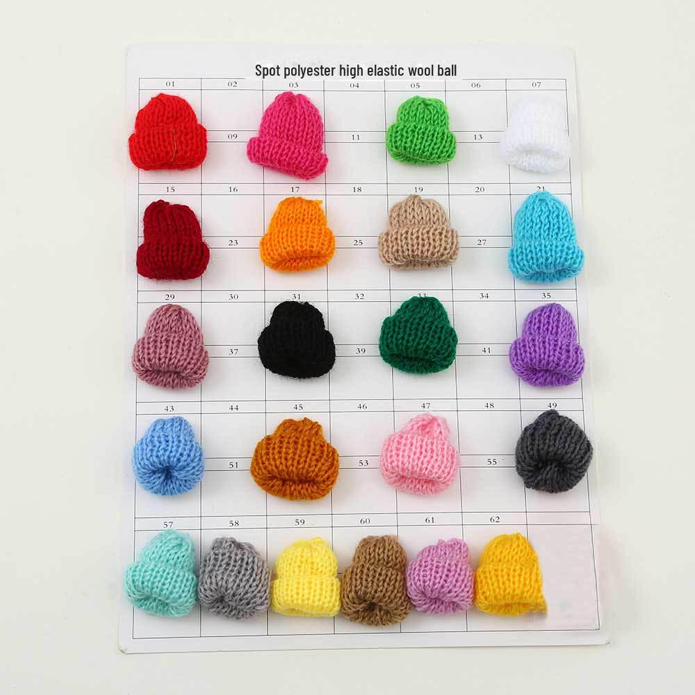 Корейская мини-вязаная шерстяная шапка своими руками для игрушек