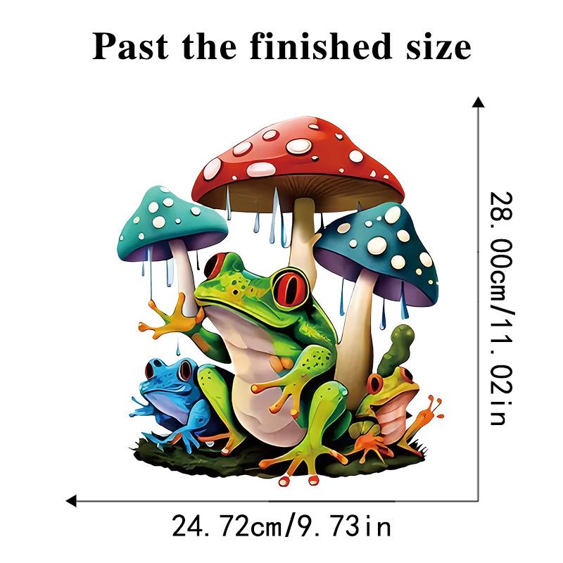 Cartoon Frog Stickers Waterproof Self Adhesive Toilet Decoration Anime Magic Mushroom Vinyl Tank Stickers for Bathroom Home