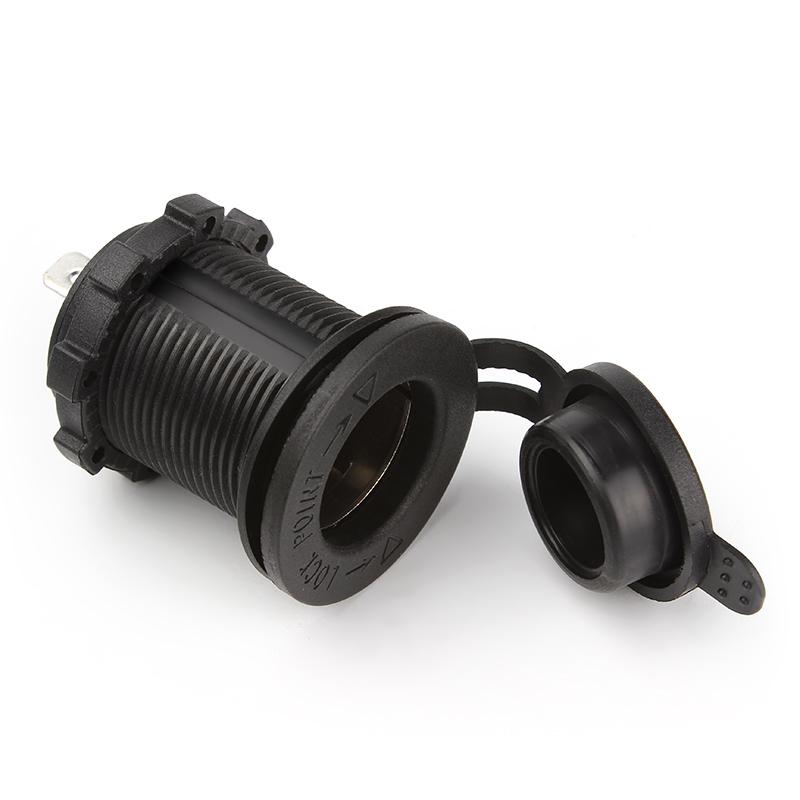 Автомобильные аксессуары, розетка, автомобильный Стайлинг, вилка прикуривателя автомобиля, водонепроницаемый мотоцикл постоянного тока 12 В 24 В, черный термостойкий пластик