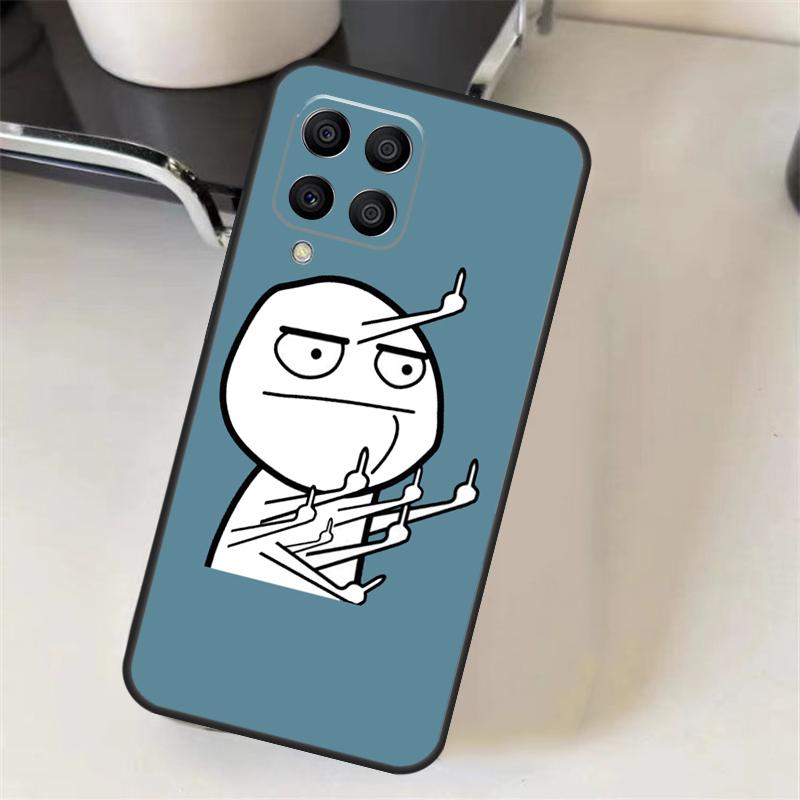 Смешной чехол с мемами про средний палец для Samsung Galaxy M16 M36 M56 M33 M53 M13 M12 M32 M52 M20 M15 M55 M31 M14 M35 M34 M54