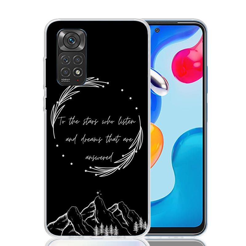 A Court of Mist Fury Sarah J Maas Phone Case For Xiaomi Redmi Note 13 14 15 Pro Plus 12S 12 14S 11S 11E 10 10S 11 11T 5G 4G Cove