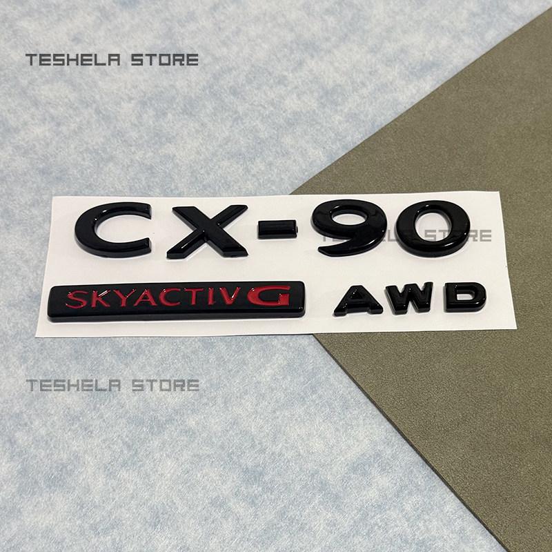 3D ABS Car Letters Rear Trunk Badge Emblem CX60 Sticker For MAZDA CX-60 CX-90 SKYACTIVG AWD Accessories