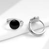 VENTFILLE 925 Sterling Silver Black Round Earrings For Women Gift Geometric Vintage Jewelry Accessories Dropshipping Wholesale