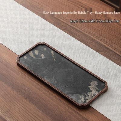 Поднос для бабл-чая Rock Design Dry с бамбуковой основой