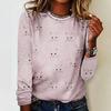 Women's Long Sleeves T-shirts Fall/Winter New Cute Bee Print Tees Fashion Trend O-neck Tops Casual Loose Cotton Women Clothing