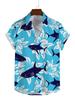Large size Hawaiian shirt single piece men's beach fashion casual 1D printing short sleeve street tide pattern