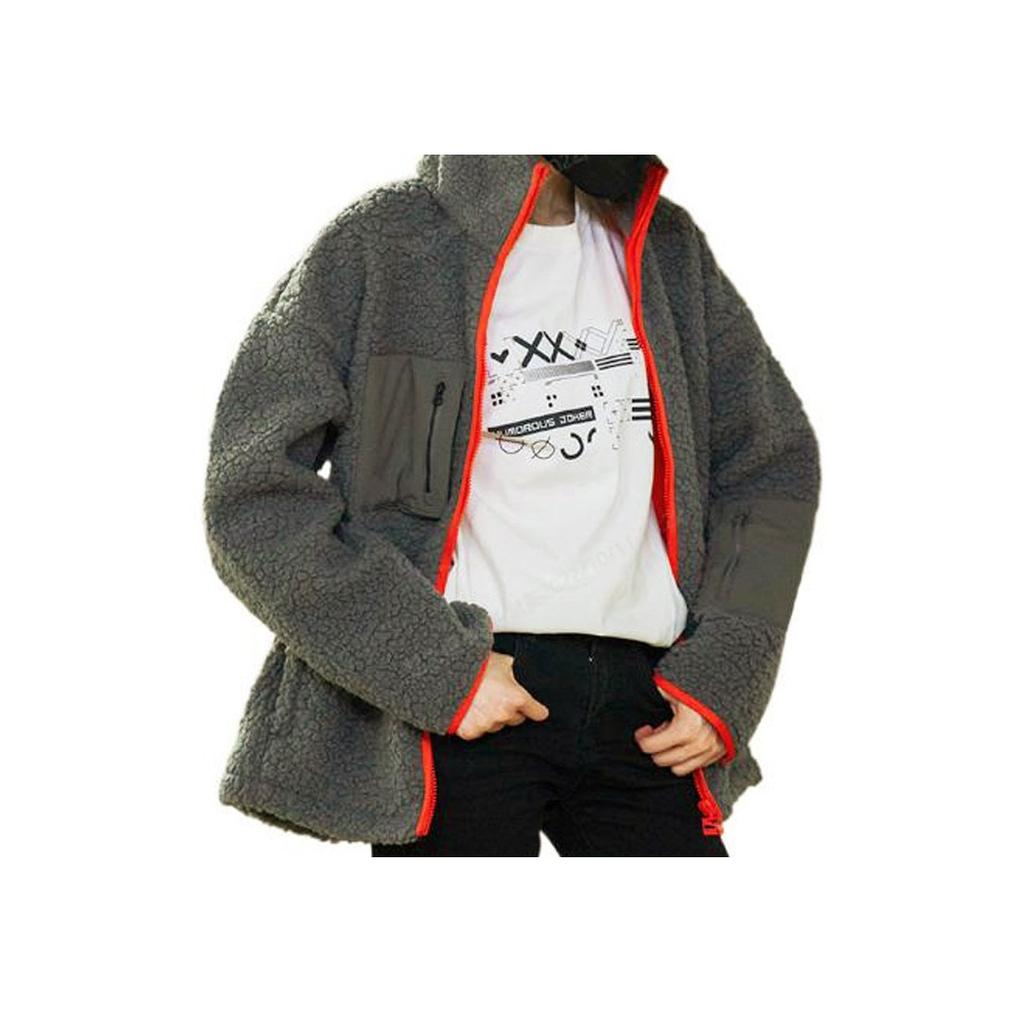 Puma Флисовая куртка с длинным рукавом и вышитым логотипом сплошного цвета, верхняя одежда унисекс, серый 929820-02