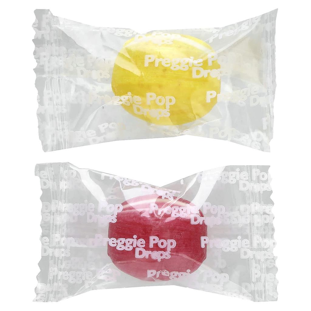 Preggie Капли Preggie Pop Plus, Кислая малина, Кисло-лимонные, 10 мг, 21 шт.