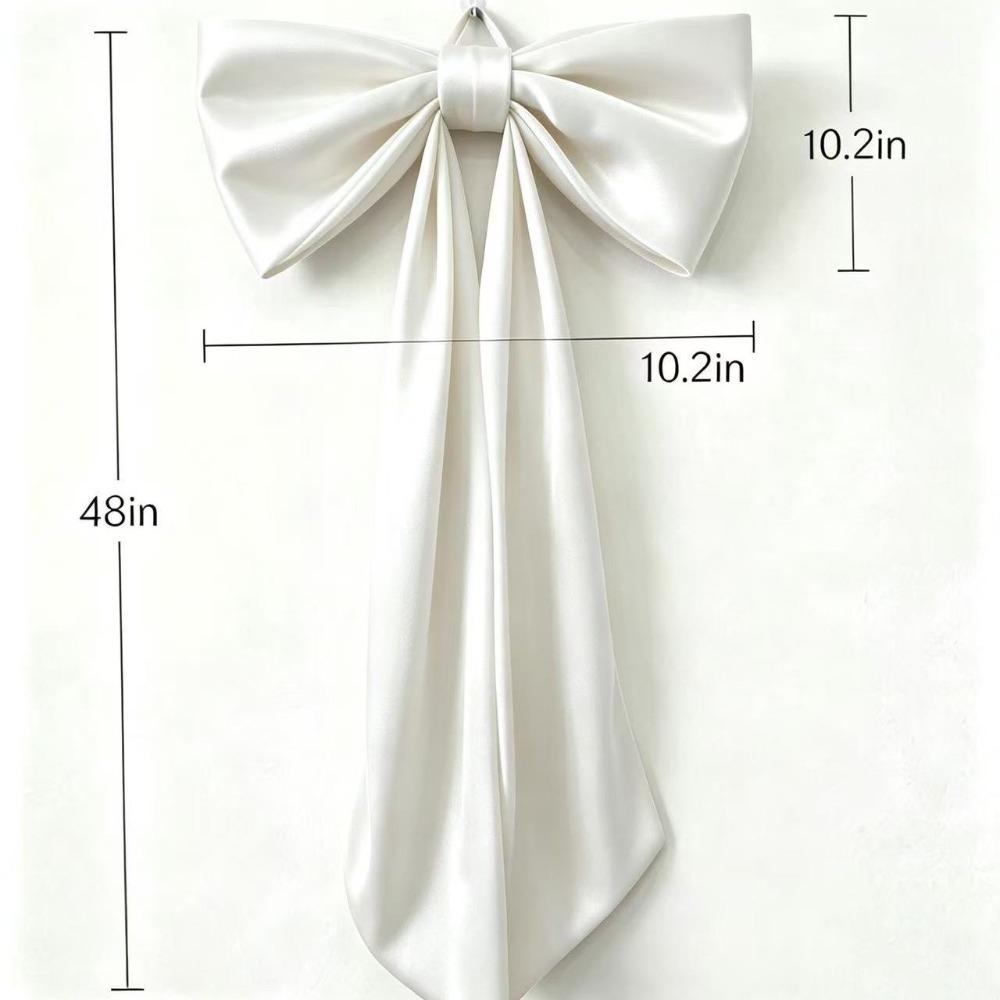 Satin Wall Bow Decor 48 x 24 Inch Fireplace Bow Decor New Decorative Bow Fireplace Decoration