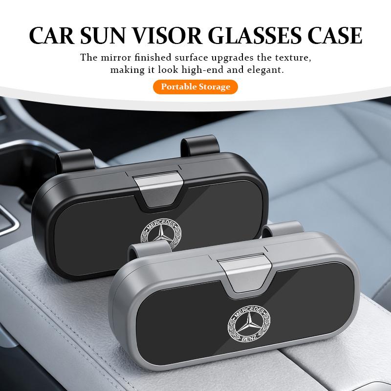 Car Sun Visor Glasses Box Anti-scratch Protection Box Accessories For Benz AMG VIANO GLB GLC W108 W124 W126 W169 W176 GLE GLK GR1