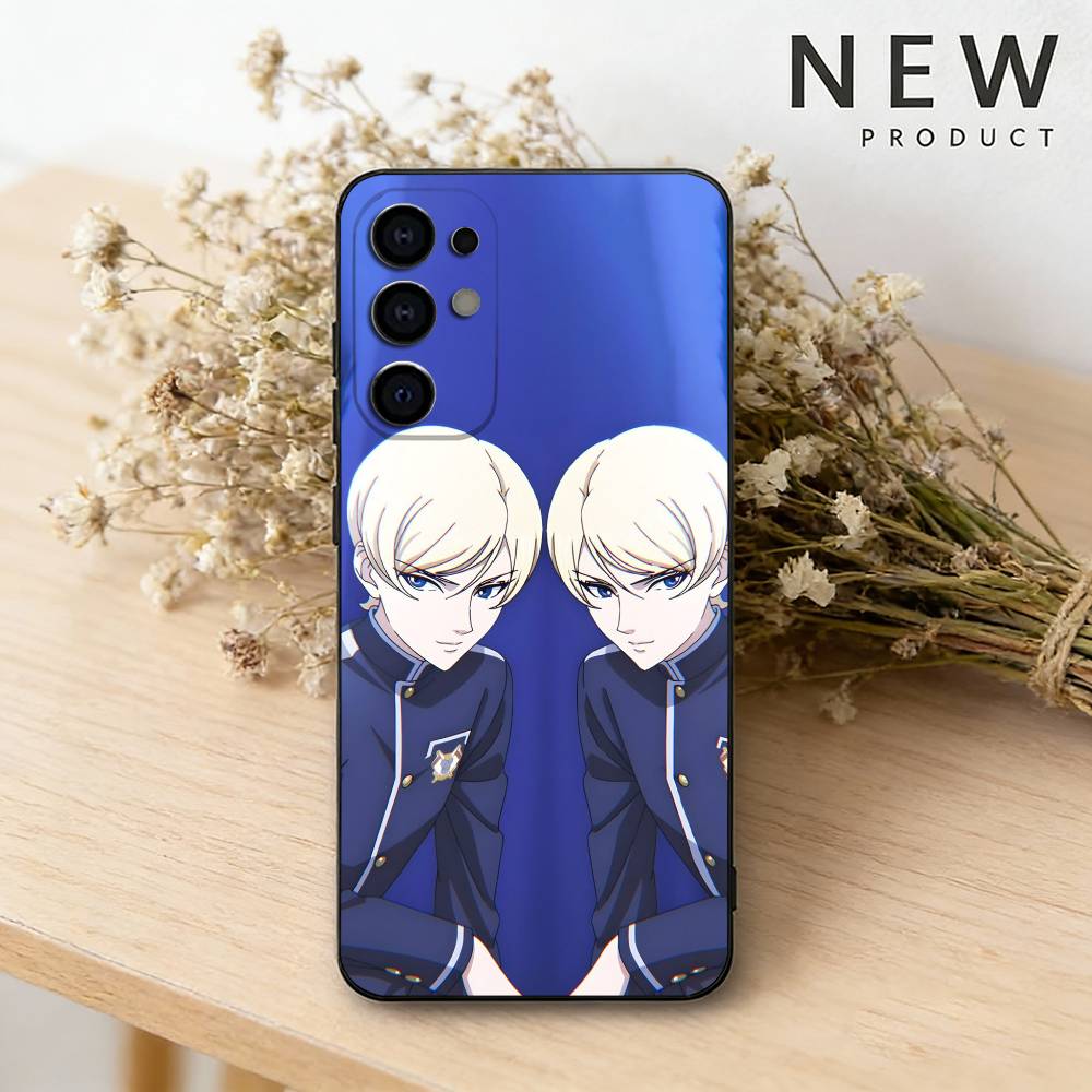 Чехол для телефона аниме Миги и Д-Дали для Samsung S26,25,24,23,22,30,21,10,9,Ultra,Plus,Lite Черный мягкий чехол